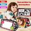 Black and White Baby Floor Mirror Tummy Time Sensory Toys 6-24 Months Baby Toys Toys Crawling Development Baby Toys