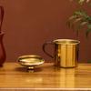 Handmade Copper Water Cup with Handle Sturdy Birthday Gifts Drinking Cups Practical for Restaurant Kitchen Wedding Tea Room Cafe