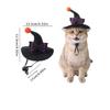 Halloween Witch Hat For Cats Dogs Adjustable Pet Wizard Costume Cap Bow Skull Wizard Hat Cat Dog Costume Headwear Party Decor