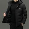 Nueva chaqueta de plumón corta de otoño e invierno para hombre, chaqueta de plumón con capucha, chaqueta de plumón informal a prueba de frío