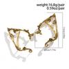 Popolare Orecchino a Clip con Fiore di Elfo Foglia Colore Oro Carini Accessori Gioiello Orecchini a Clip Fatati Gioielli per Ragazze Regali Nuovo