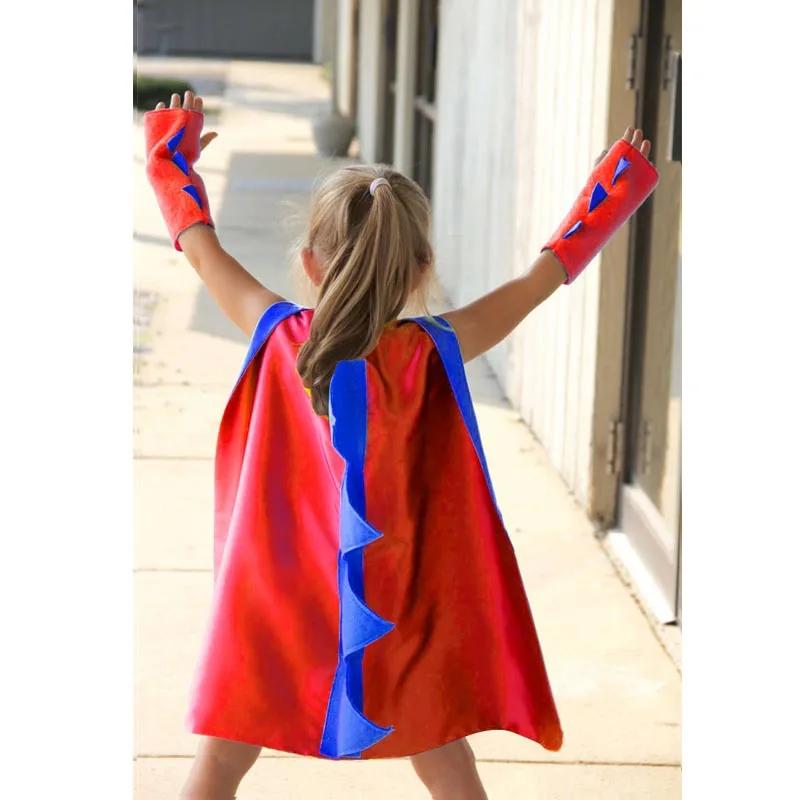 Children Halloween Dinosaur Cloak and Gloves Costume Colors Cosplay Dinosaur Clothes Mask Fancy Cape Birthday Party Dress - Up