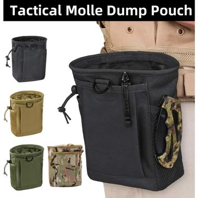 1Pcs #19x12x6cm Waterproof Nylon Camouflage Molle Waist Pack Outdoor Recycle Dump Drop Pouch for Hiking Hunting EDC Accessories