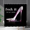 Shower Curtain Waterproof And Mildew-Proof 3D Digital Printing High Heels Bathroom Curtain Shower Curtain Partition Non-Punching Curtain