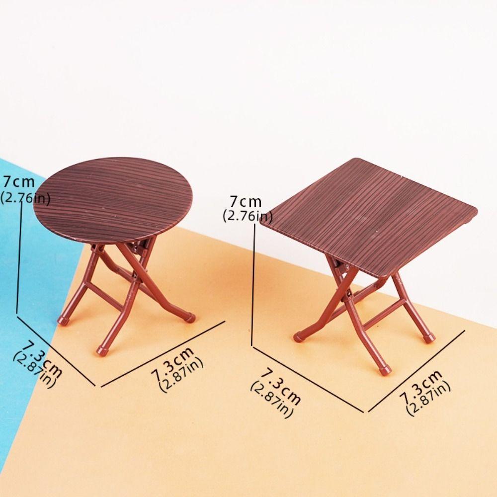 Mini Stool Dollhouse Folding Table Doll Furniture Dollhouse Small Chair Home Decor