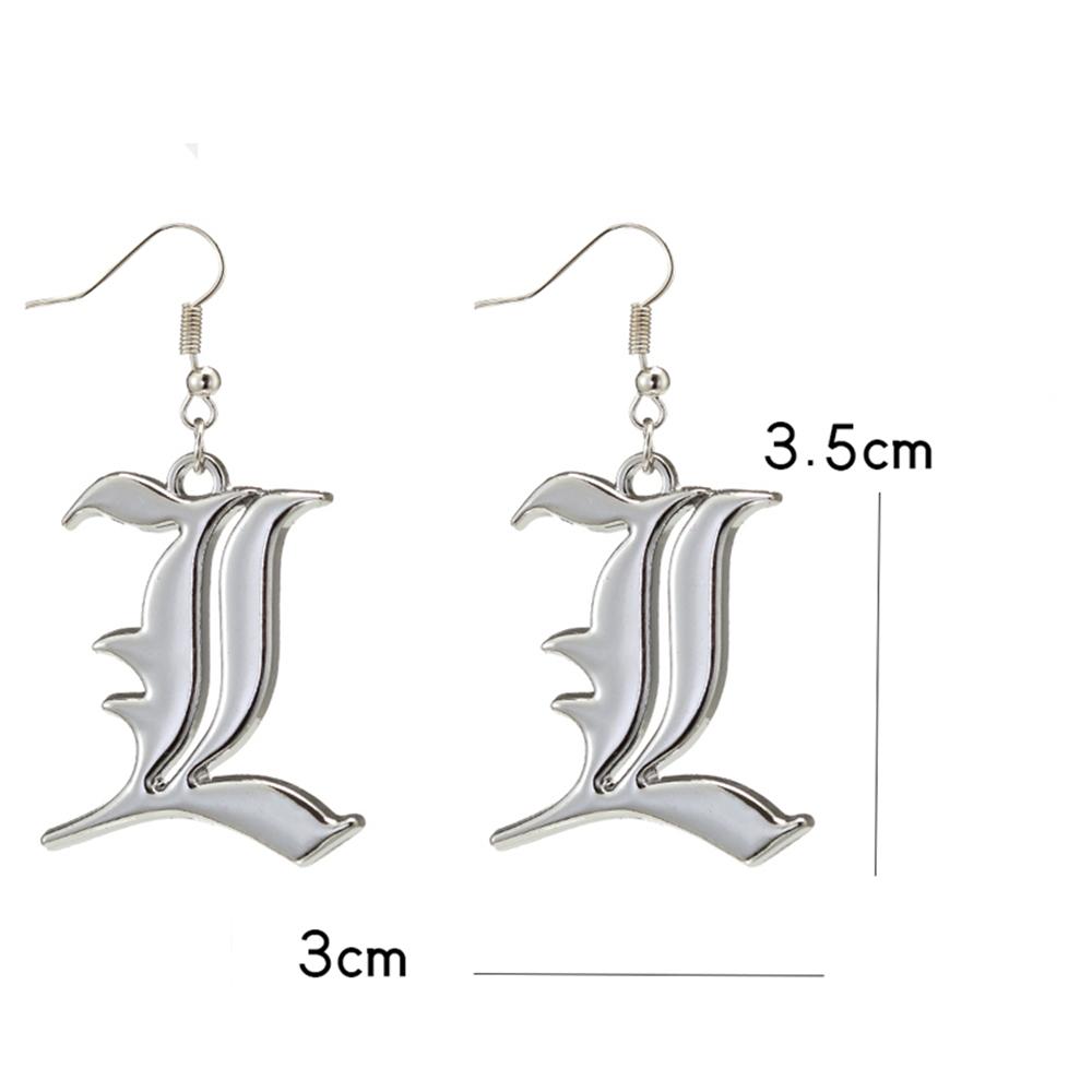 New Anime Death Note Book Pendant Drop Earrings Black Death Note Double L Earring Cosplay Jewelry Birthday gifts