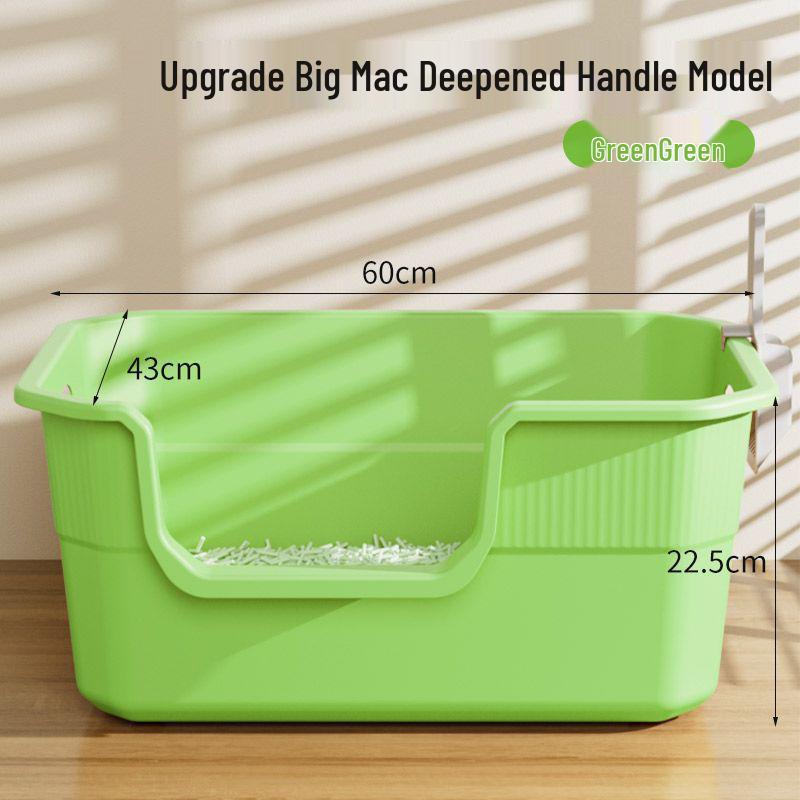 Kitten Litter Box: Low Entry, Semi-Enclosed, Small Size, Starter Kit for Cat Care