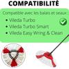 Mop for Vileda Turbo / Turbo Smart / Easy Wring & Broom Head; Clean [Lot 3] Reusable Washable Mop