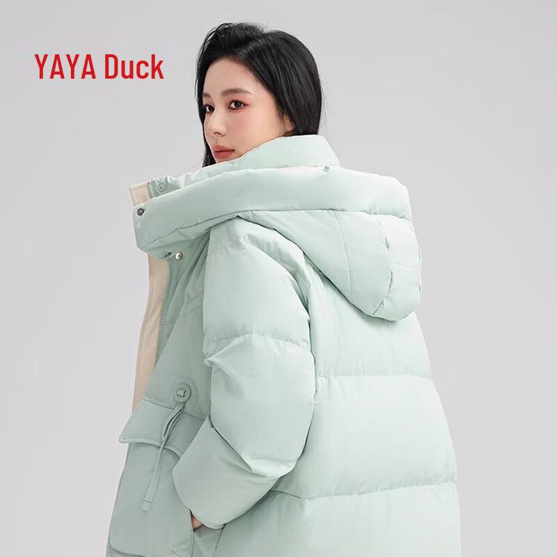 YAYA 2024 Women's Hooded Loose Short Down Jacket