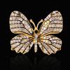 Korean Style Butterfly Drip Oil Brooch with Rhinestones - Exquisite Corsage Clothes Accessory