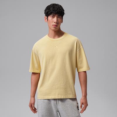 Jordan T Shirts Men s Yellow Crew Neck Moderate 3XL