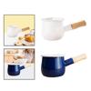 Enamel Milk Pan Heating Milk Milk Pot for Kitchen Camping Induction Cooker