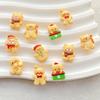 30Pcs Mini Cartoon Christmas Snowman, Biscuit Man, Dog Nail Art Flat back Rhinestone DIY Manicures Appliques Accessories Crafts