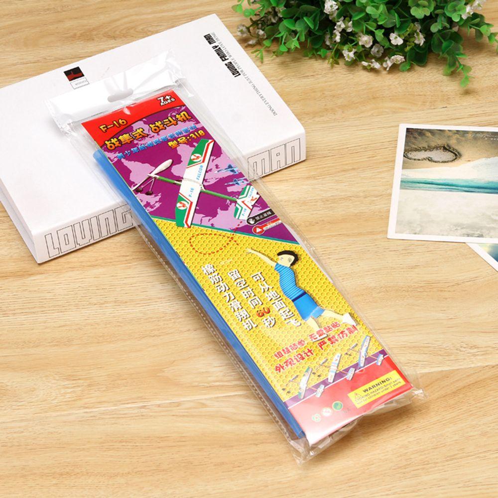 Educational Toys for Students Hand Throw Foam Plane Rubber Bands Power Aircraft Toy Flying Glider