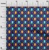 oneOone Georgette Viscose Dark Blue Fabric Owl Quilting Supplies Print Sewing Fabric By The Yard 42 Inch