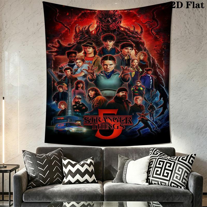 Stranger Things Wall Hanging Printed Fabric Blanket Decorative Tapestries for Bedroom Living Room Home Decor