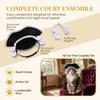 Breathable Pet Judge Wig Vintage Pet Dress Up Hat Novelty Dog Wig Judge Hat  Christmas