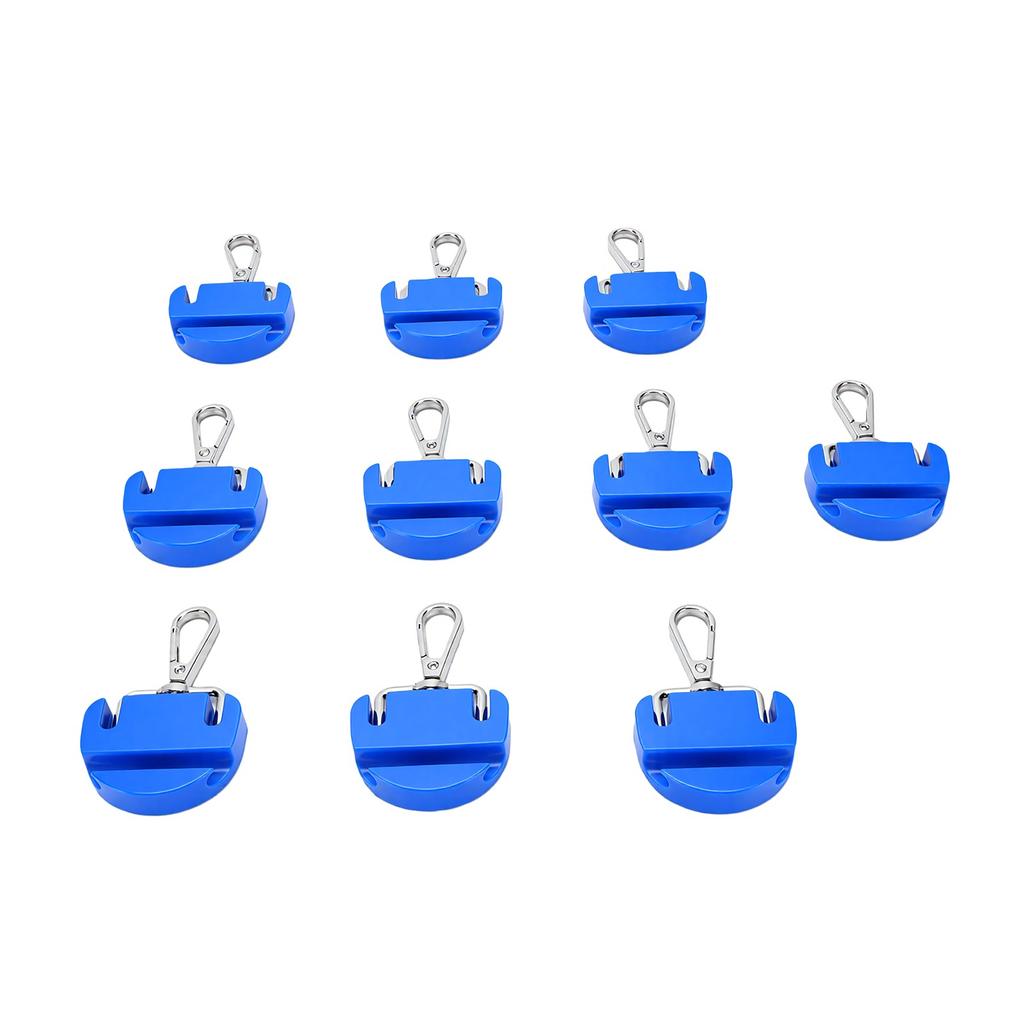 10PCS Kayak Clip Water Sports Equipment Blue 360 degrees  Rotating Lightweight Practical Buckle Paddle Board Clip