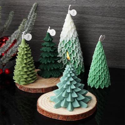 3D-Weihnachtsbaum-Kerzenformen, Silikon, Kiefernbaum-Silikonform für Epoxidharzguss, DIY-Aromatherapie-Kerzen