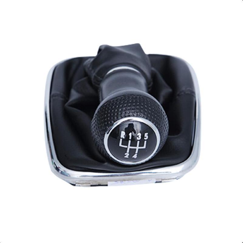 5/6-Gang Schalthebelknauf Schalthebel Schalthebelmanschette Stiefel PU-Leder Für Volkswagen VW 2003-2008 Golf 4 IV