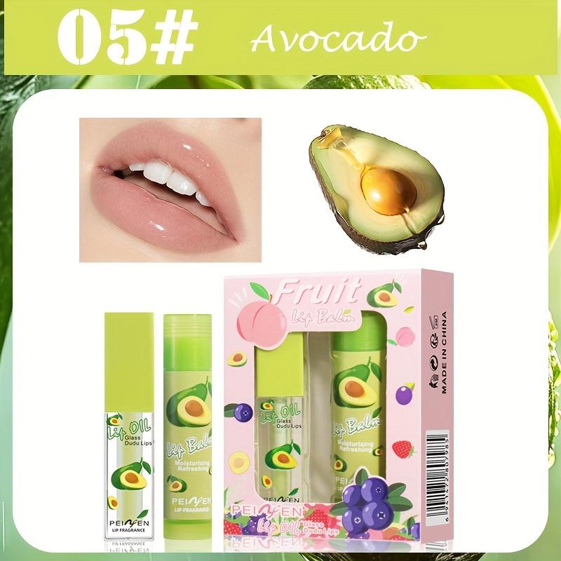 2Pcs/set Day Night Set Moisturizing Lip Balm Lip Gloss Hydrating Moisturizing Anti-Dry Anti Crack Lip Skin Care