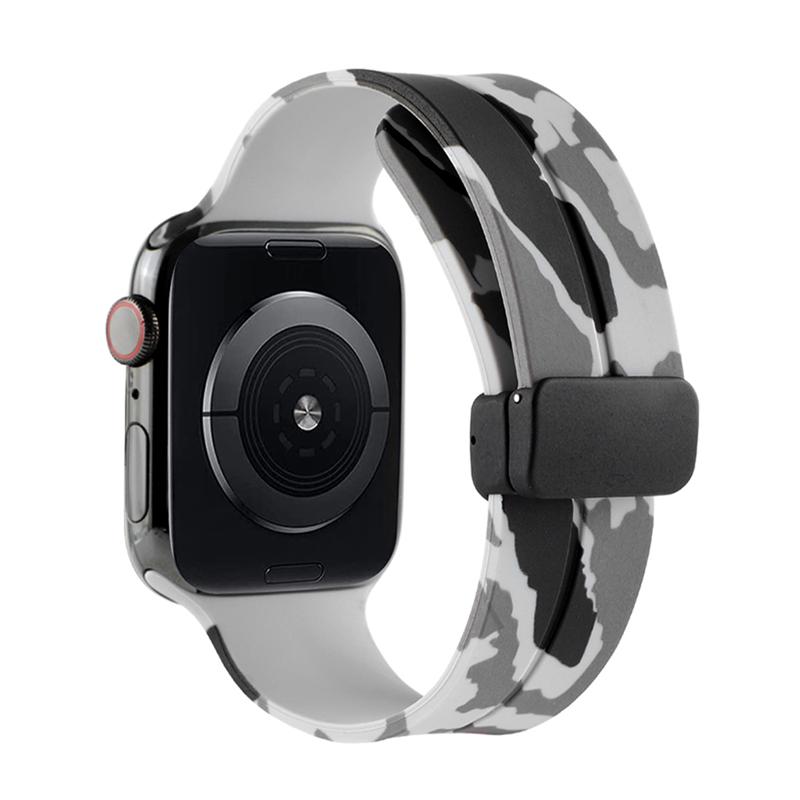 Bracelet en silicone pour Apple Watch Bracelet de sport magnétique Bracelet de montre pour IWatch Series 1 2 3 5 6 Se 7 8 Ultra38mm 40mm 41mm 42mm 44mm 45mm 49mm