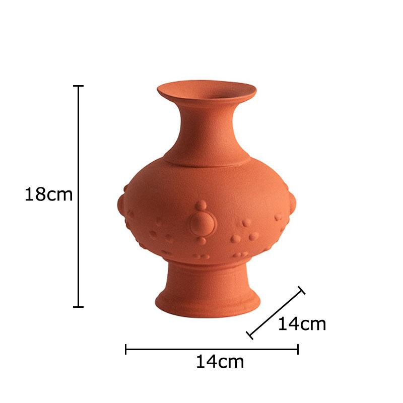 Creative Relief Ceramic Vase Classics Plant Pots Table Decoration Ornament Flowers Arrangement Floral Vases Room Aesthetic Decor