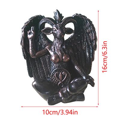 Satanská Koza Bafomet Socha Závěsná Klepadlo na Dveře Talíř Nástěnná Dekorace Plaketa Pryskyřičné Řemesla Náboženské Ozdoby Socha Domácí Dekorace