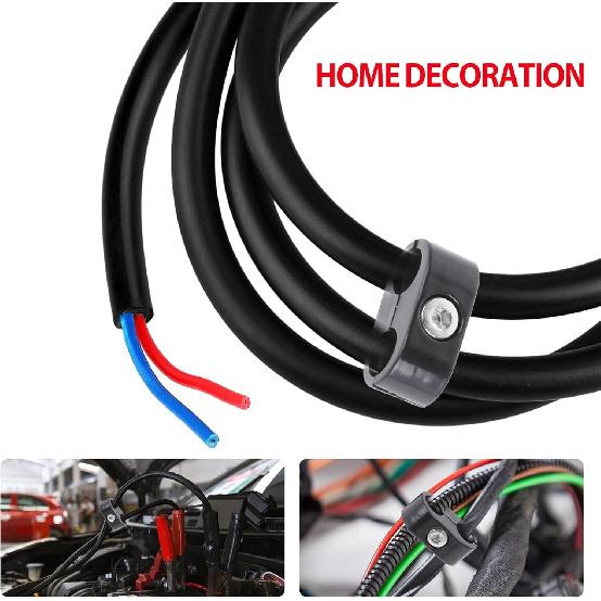 12PCS Plastic Engine Spark Plug Wire Separator Black Wire Divider Separator