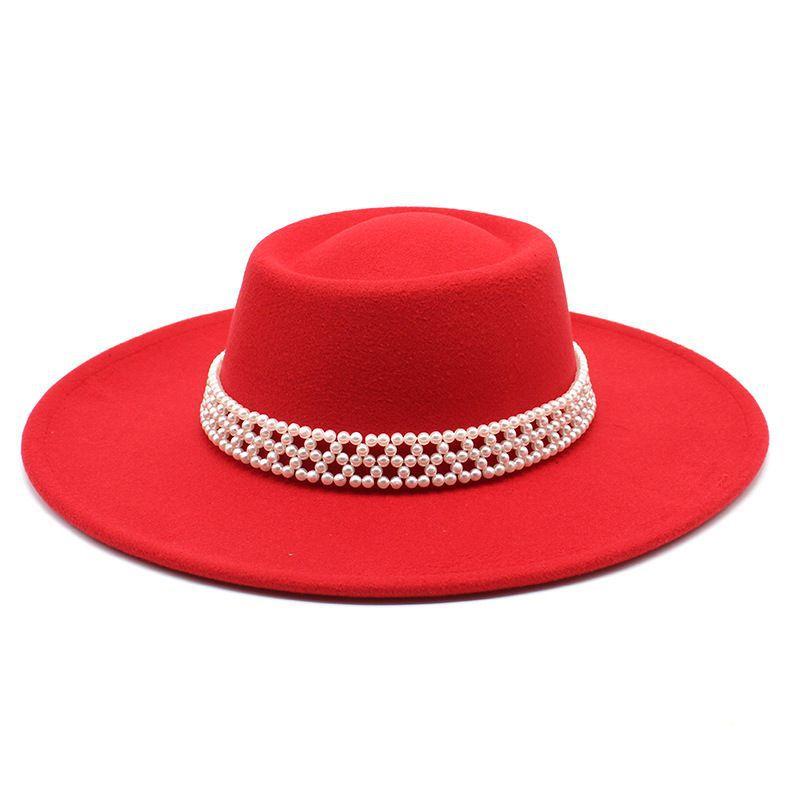 New Autumn and Winter Hepburn Style Dome Concave and Convex Top Big Brim Female British Men Woolen Felt Hat Cashmere Top Hat Hat