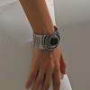 Punk Goth Rhinestone Bracelet Line Twined Women Bangle Cool Metal Wire Bracelet  Music Party