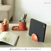 ideaco Tablet Stand with Storage, 12cm Wide X 7.6cm Deep X 6cm High, Terracotta
