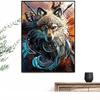 Diamond Mosaic Layout Animals Pictures With Rhinestones Crystal Diamond Painting Wolf Cross Stitch