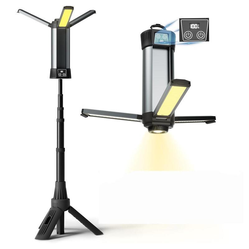 High Lumen COB LED Camping Light: Retractable Pole & Bracket for Outdoor Fishing, Multi-functional Use