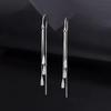 Elegant Long Tassel Water Drop Metal Earrings with Hook Closure