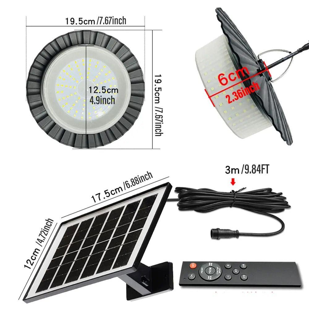 Solar Powered Solar Pendant Light 360° Wide Angle Lighting Courtyard Sensing Lamp  Patio