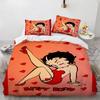 Cartoon Betty Duvet Cover Pillowcase Bedding Set BoyGirl Bedroom Decoration ChildrenGift Single Double Large SizeZip Duvet Cove