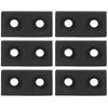 10Pcs Aluminum Alloy End Cover Double Holes Cover Plate for Profiles Frame CNC MachinesBlack