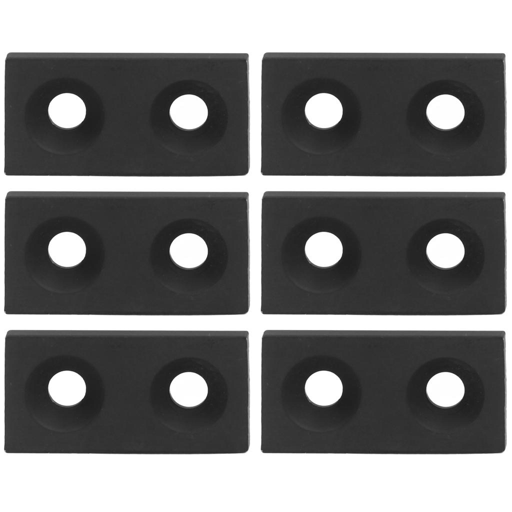 10Pcs Aluminum Alloy End Cover Double Holes Cover Plate for Profiles Frame CNC MachinesBlack