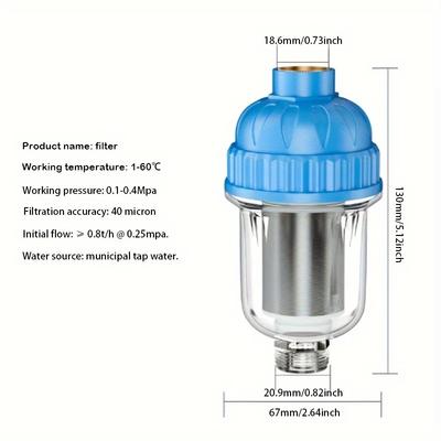 Pre-filter Water Heater Core-free Washing Machine Shower Water Purifier Stainless Steel Wire Mesh Filter