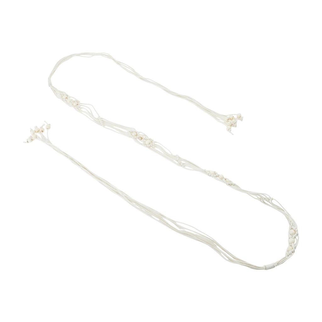 Handwoven Body Chain Feature Wooden Beads Bohemian Waist Chain for Women Ethnic Style Fringe Decoration Multipurpose