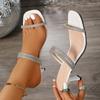 Fashion Women Modern Sandals 2025 Summer New Heels Women Crystal Rhinestone Shoes for Women Thin Heels Outside Fashion Party Sandals