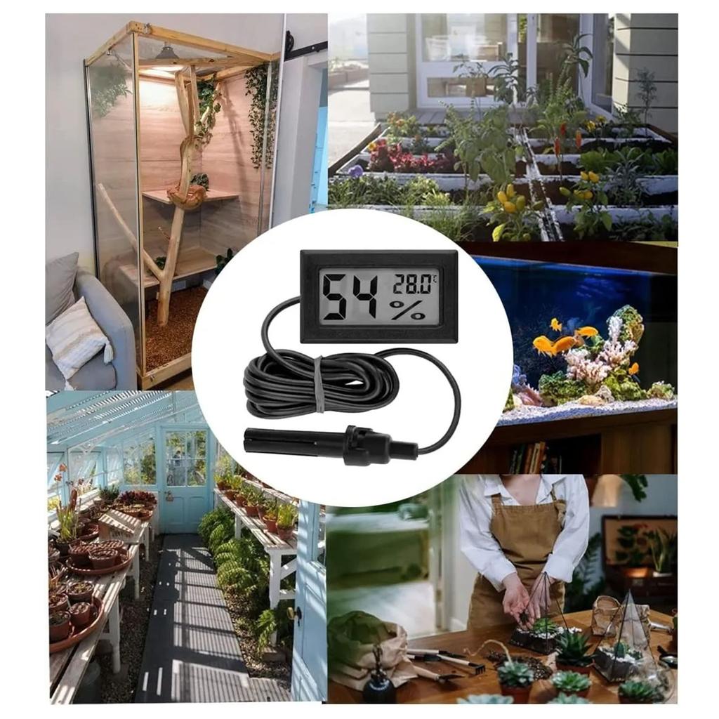 Thermometer Hygrometer Digital Mini Electronic Temperature Humidity Meter for Indoor Outdoor with Probe
