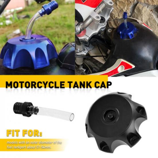 Black Gas Tank Fuel Cap Universal For Honda Suzuki Kawasaki ATV Motorcycle BIKE
