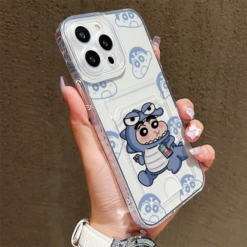 Card Slot Holder Silicone Wallet Pocket Case For Samsung S23 S24 S25 Ultra Redmi Note 12 13 Pro Oppo A38 A58 A78 Vivo Y21 Y22 Cover Clear Phone Bumper