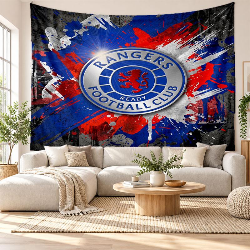 Rangers FC Wall Tapestry, Soft Fabric Wall Hanging, Decorative Backdrop For Bedroom Home Wall Art