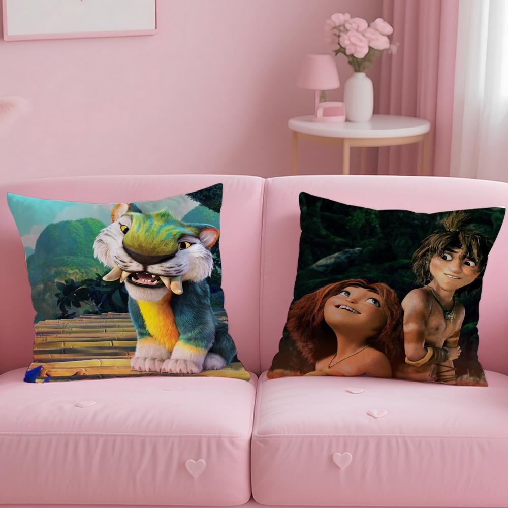 Klassischer Animationsfilm Die Croods Kissenbezug Weich & Leicht zu Waschen – Vielseitig für Sofa, Bett, Reisen und Büro