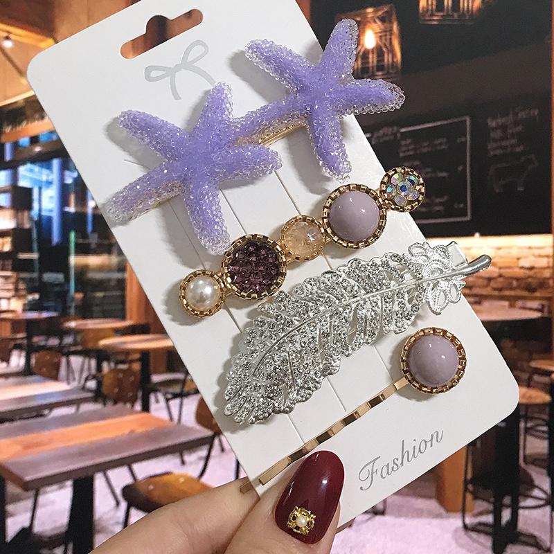 Matel Hair Clip For Women Girls Geometric Hairpin Barrettes Butterfly Bow Hair Grip Headwear Hair Accessories Gift