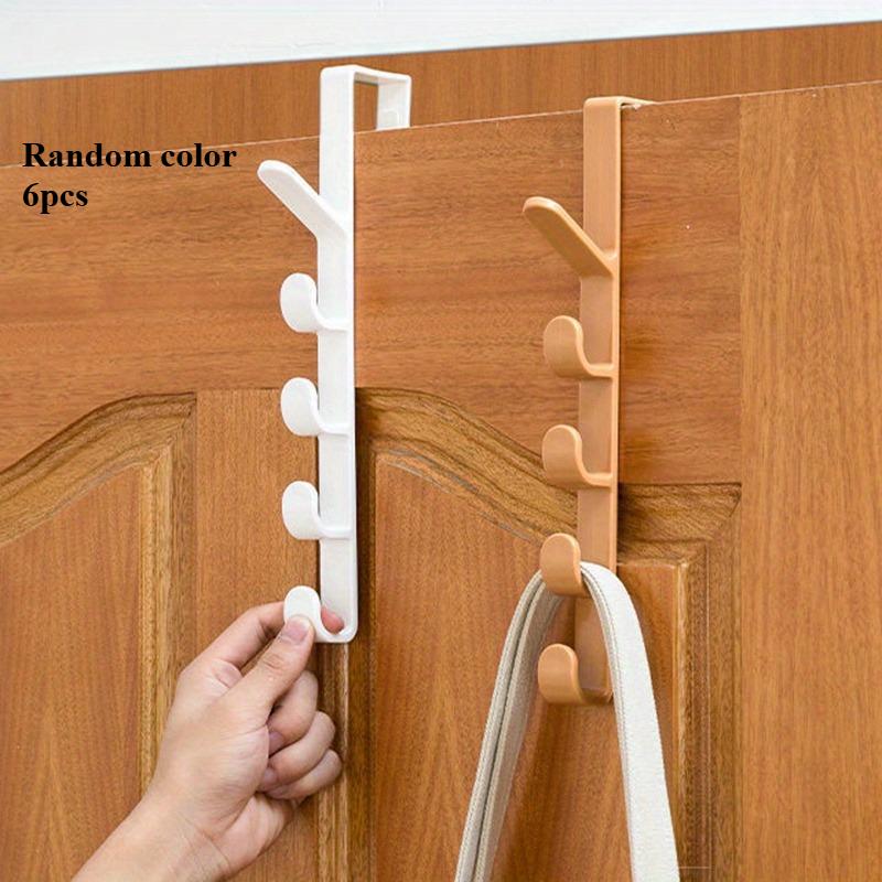 The Door Hooks, Sturdy Door Hanger, Towel Rack Towel Hooks for Bathroom, Versatile Over-the-Door Hanger Clothes & Bag Organizer