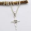 Collana con Ciondolo a Croce in Pietra Preziosa Topazio Azzurro Gioielli in Argento Sterling 925 Per Regalo di Natale